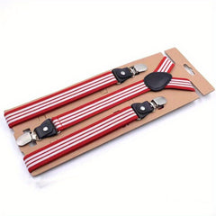 Men's Groomsmen Pants Harness Elastic Clip Adult Suspenders Non-slip Buckle