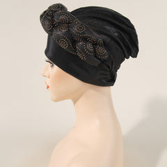 Twist Nail Bonnet Casual Turban Solid Women Headscarf Headwarp