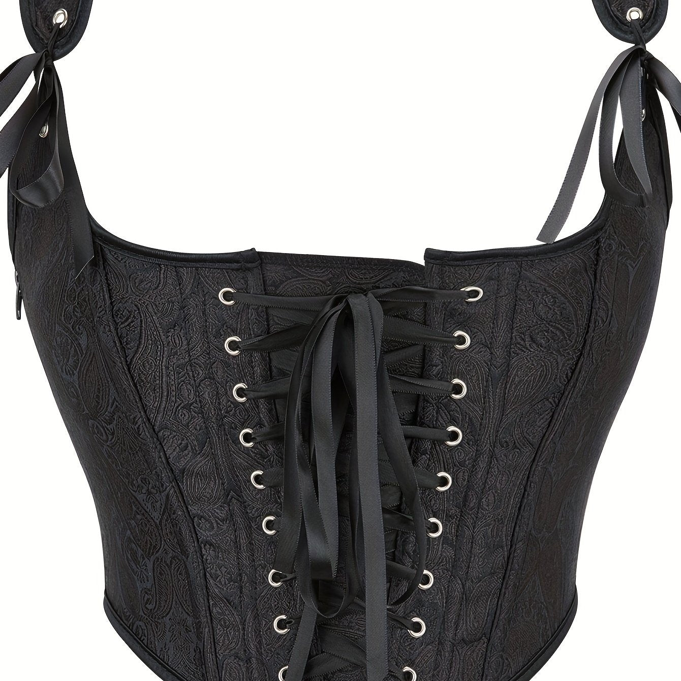 Lace Up Body Shaper Corset Zip Tank Tummy Control
