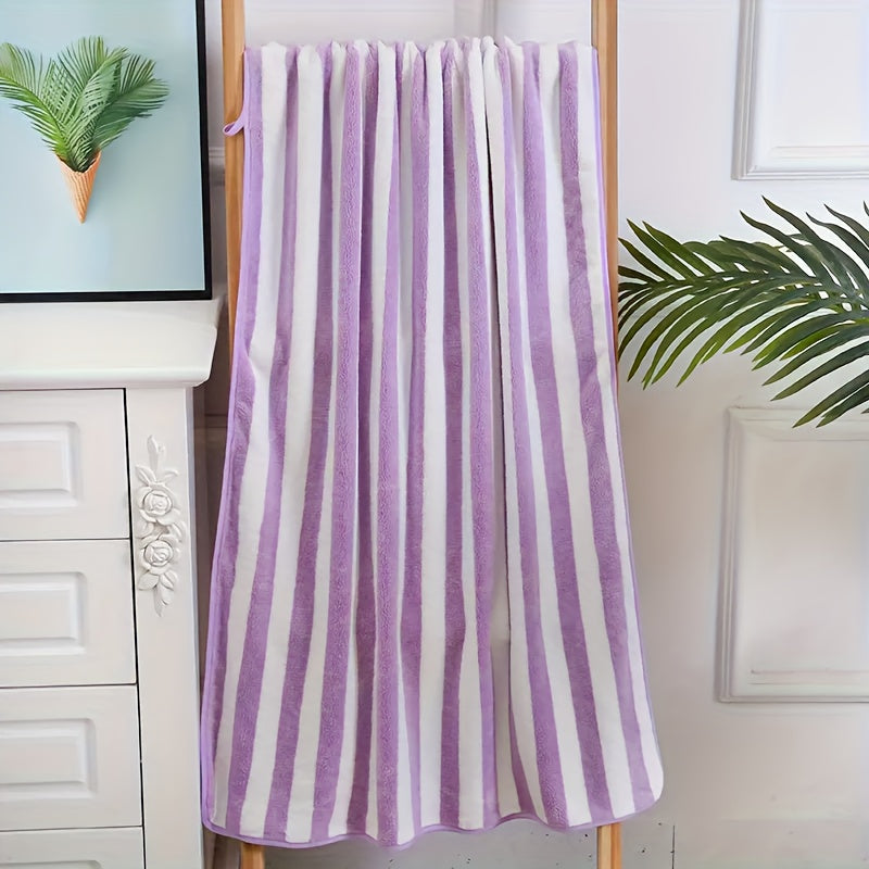 Soft Striped Bath Towel Quick Dry Absorbent Towel 140x70cm