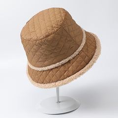 Brown Warm Wool Cap Women's Solid Warm Fisherman Hat Valentines