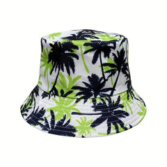Multicolor Leaf Print Bucket Hat Unisex Lightweight Fisherman Cap