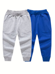 2 Boys Grey Casual Sweatpants Comfortable Jogger Pants