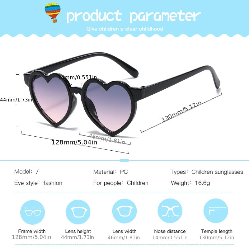 Heart Shaped Polarized Sunglasses for Girls