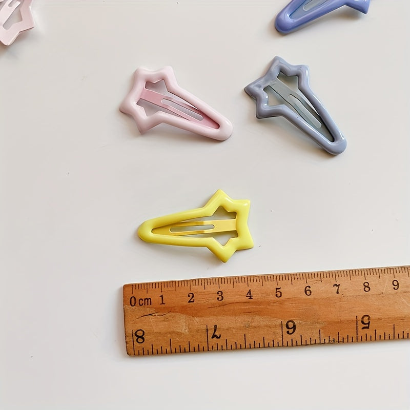 10pcs Cartoon Candy Sweet Heart Star Hair Clips for Girls