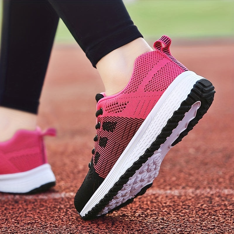 Women's Lightweight Breathable Running Shoes Lace Up Low Top Sneakers