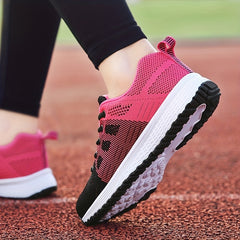 Women's Lightweight Breathable Running Shoes Lace Up Low Top Sneakers