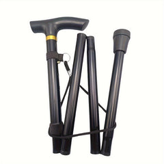 Foldable Lightweight Aluminum Hiking Stick Telescopic Straight Handle