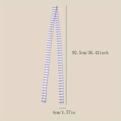 Purple Thin Scarf Stripes Pattern Four Seasons Wearable Scarves Accessories