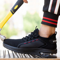 Men's Steel Toe Work Safety Shoes Puncture Proof Breathable Lightweight