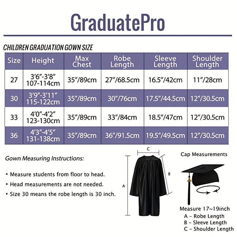 Preschool Graduation Cap & Gown Set with Tassel