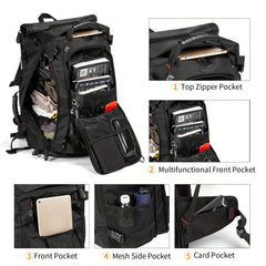 Men's Casual Travel Backpack Waterproof 40 64 Cm Laptop Backpack USB Port