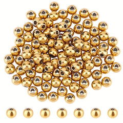100Pcs 304 Stainless Steel 4mm Golden Spacer Beads DIY Jewelry Making