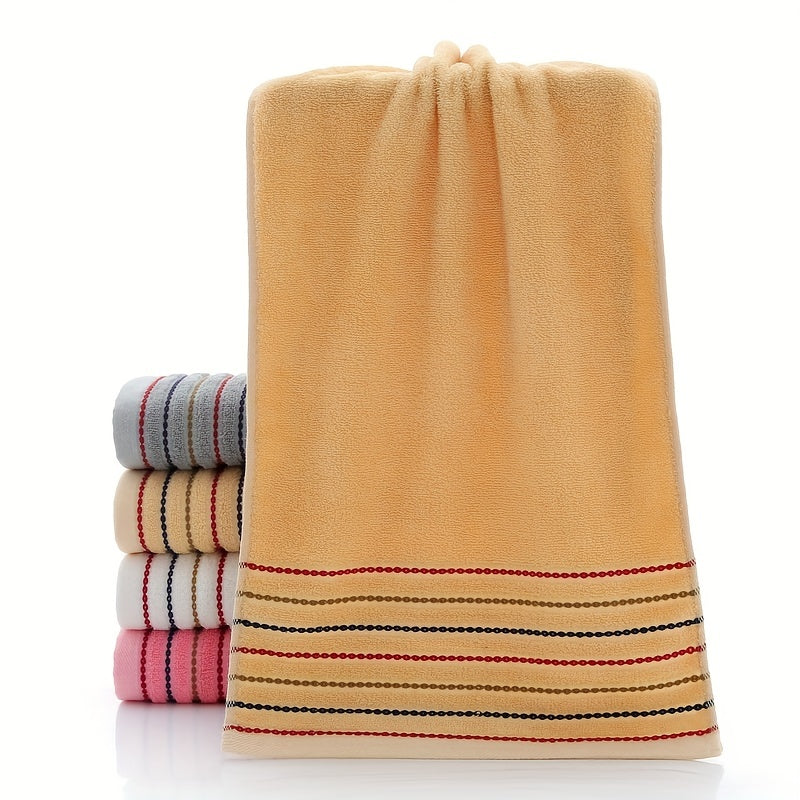 4pcs Striped Hand Towels Set Soft Cotton Face Towel Highly Absorbent