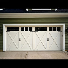 6pcs Garage Door Magnetic Decorative Hardware Faux Hinges Handles Kit