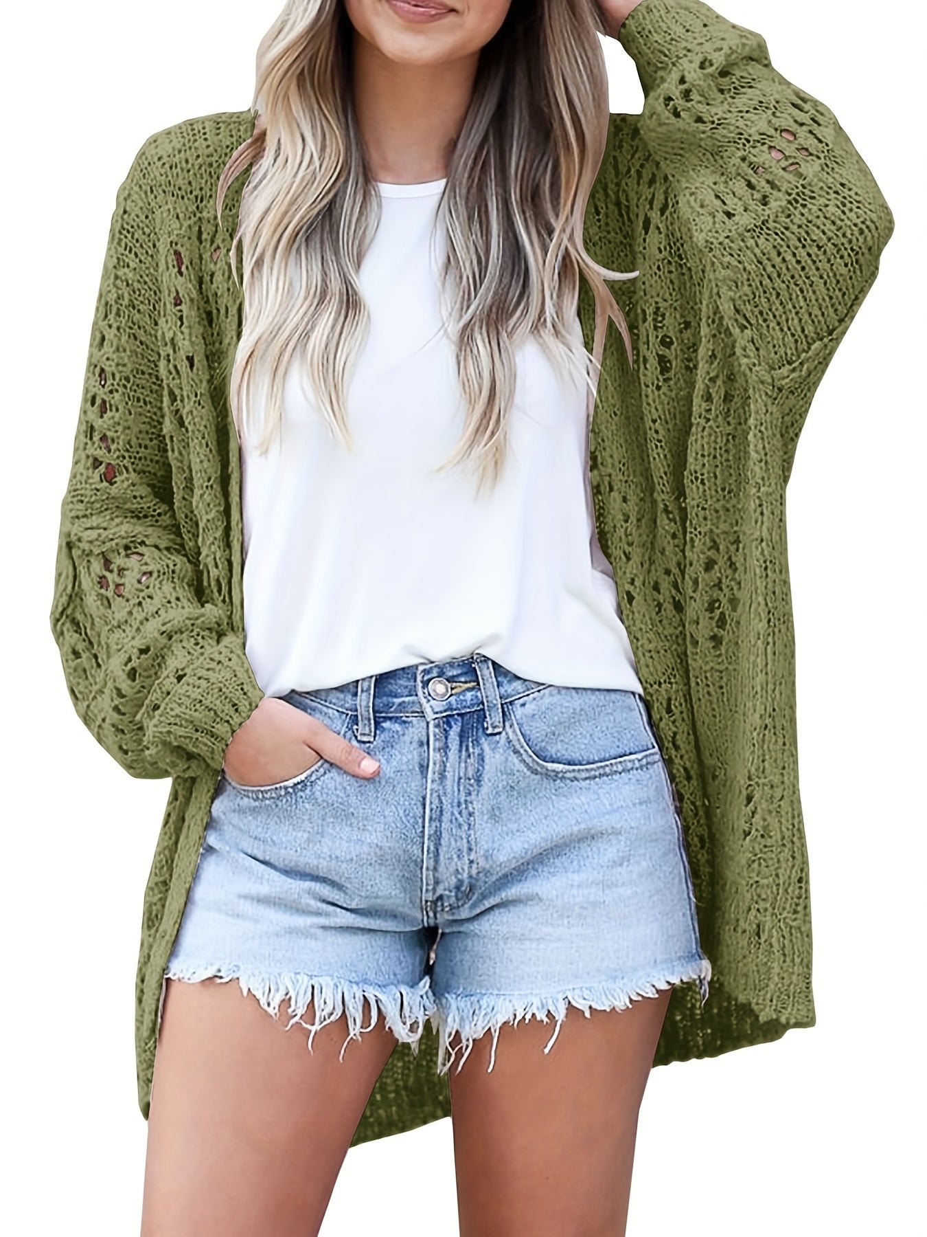 Boho Crochet Knit Cardigan Summer Sweater Beach Wear