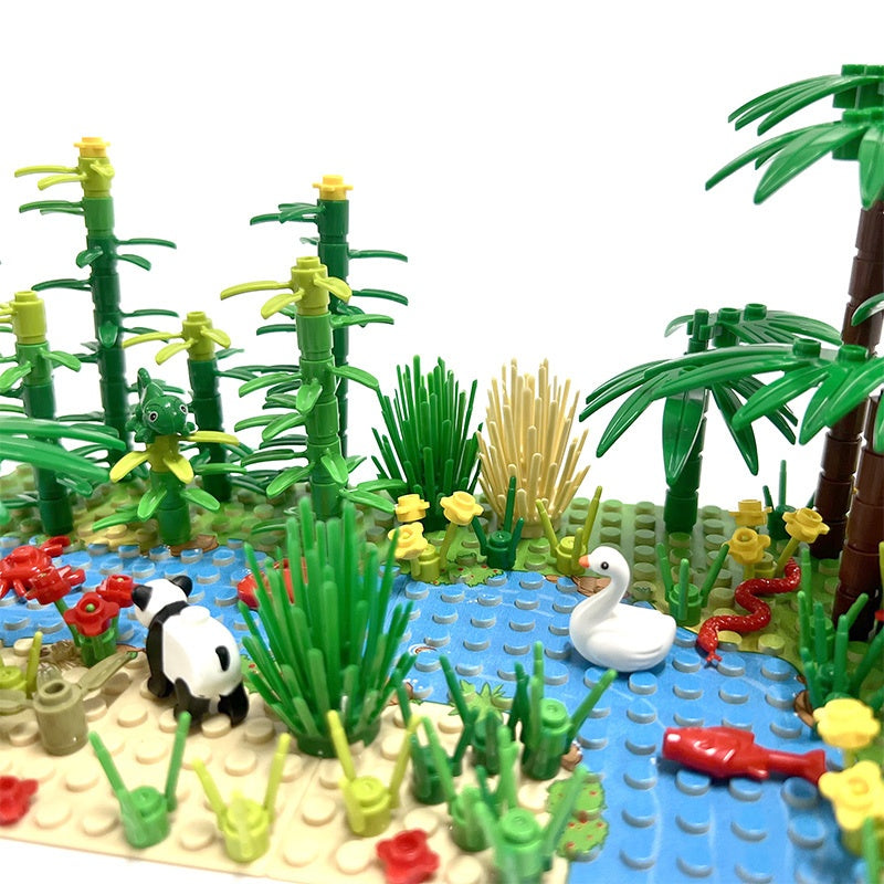 16X16 River Pattern Base Plate for Building Blocks