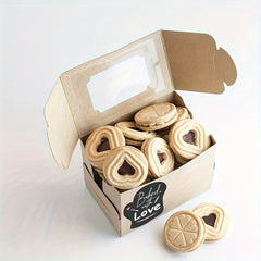 60pcs Dark Grey Glove Baked With Love Stickers Sheets for Bakeries