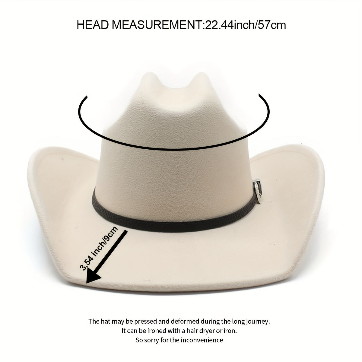 Classic Cowboy Hat Unisex Jazz Fedora Western Felt Hats