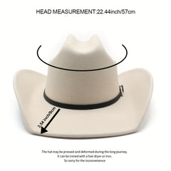 Classic Cowboy Hat Unisex Jazz Fedora Western Felt Hats