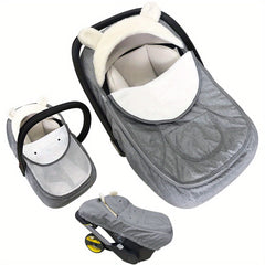 2 in 1 Baby Car Seat Cover Universal Fit Mesh Cover & Window