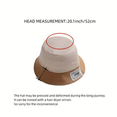 Kids Drawstring Mesh Fisherman's Hat Sunscreen Bucket Cap