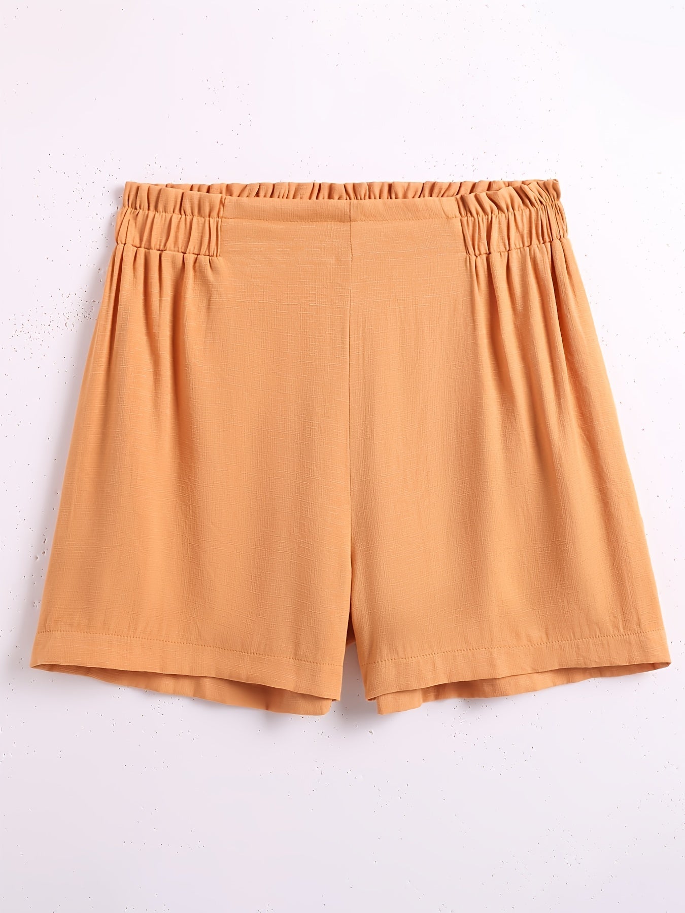 Elastic Waist Pleated Shorts Summer Casual Women's Clothing