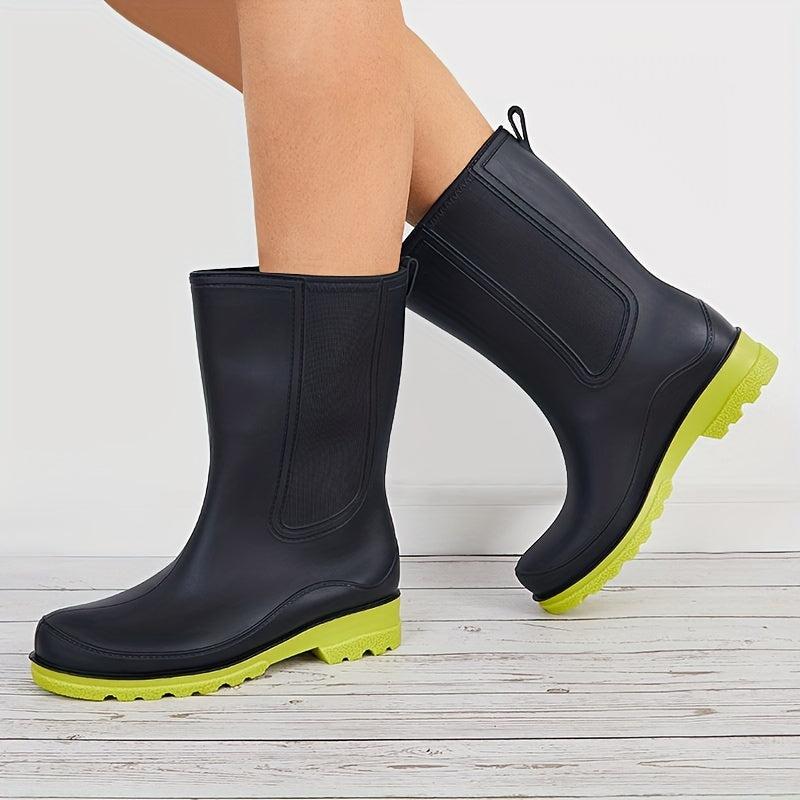 Women's Waterproof Rubber Rain Boots Comfortable Non-slip Shoes