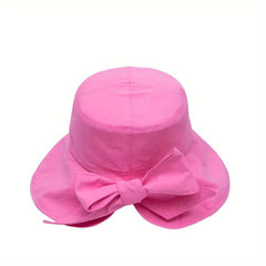 Versatile Sunshade Bucket Hat With Bow for Men Women Daily Shopping Party