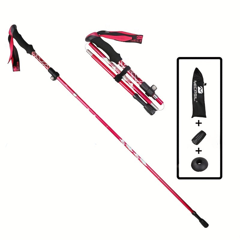 Collapsible Trekking Poles Aluminum Hiking Stick for Outdoor Activities