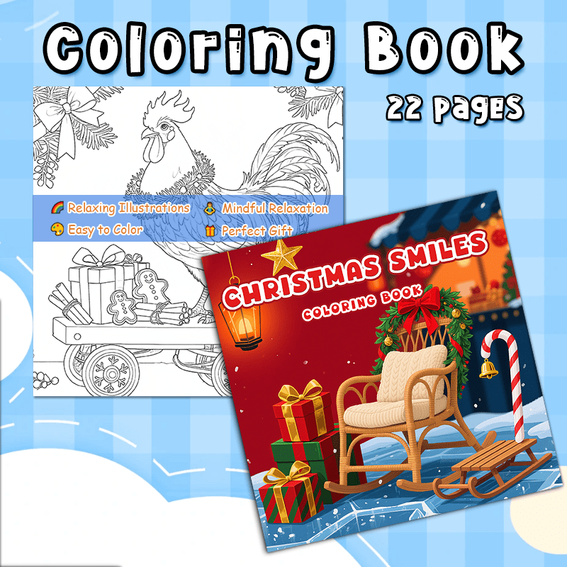 Christmas Adult Coloring Book Santa Reindeer Holiday Scenes Festive Designs