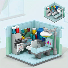 Doctor's Room Building Blocks DIY Mini Indoor Model Assembled Building Block Toy