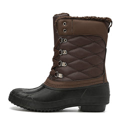 Women's Warm Snow Boots Waterproof Lace Up Walking Boots