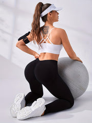 High Waist Yoga Pants Tummy Control V Cut Leggings