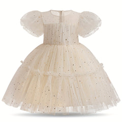 Princess Dress Gypsophila Print Puffy Skirt Girls Tutu Dress