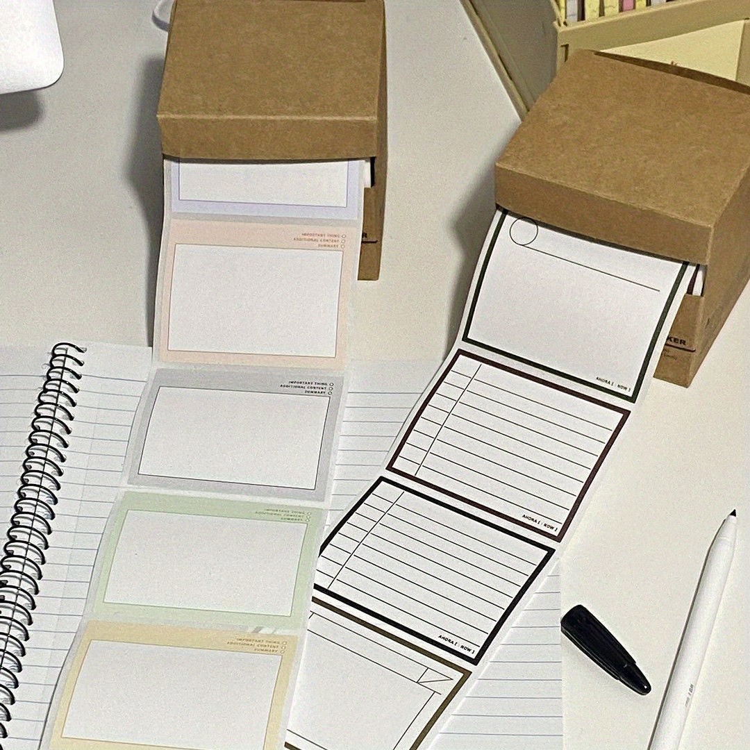 250 Sticky Notes Sheets, Pull-out Note Paper for Students