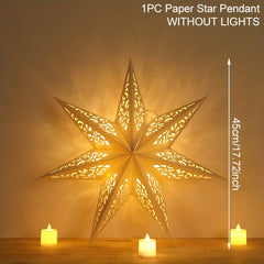 Star Shape Paper Lampshade Home Decor 35x45cm