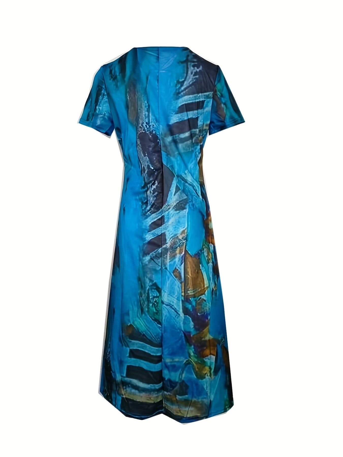 Bohemian Short Sleeve V Neck Dress
