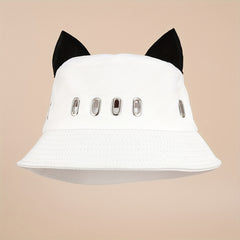 Cat Ears Couple Bucket Hat Lightweight Fisherman Cap