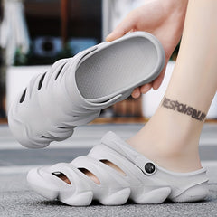 Unisex Grey Clogs Garden Shoes Lightweight Sandals