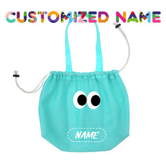 Custom Name Logo Beach Mesh Bag Large Capacity Drawstring Backpack Tote