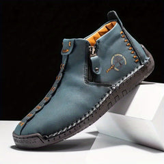 Men's Casual High Top Chukka Outdoor Boots Zipper