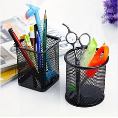 Iron Hollow Desktop Storage Pen Container Student Office Stationery