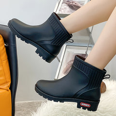 Women's Waterproof Anti-Slip Rain Boots Lightweight Rubber Work Boots