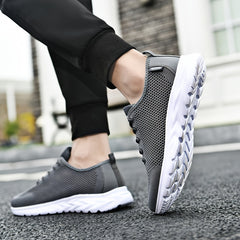 Men's Mesh Breathable Lace Up Casual Shoes Lightweight Running Sneakers