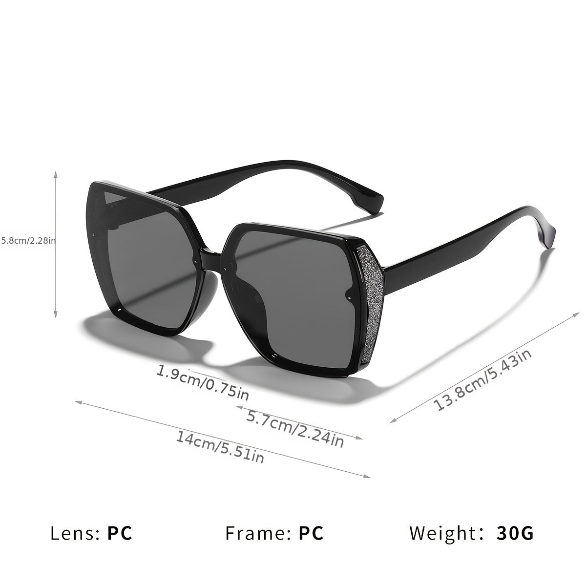 Square Large Frame Shade Sunglasses Women UV Protection Unisex