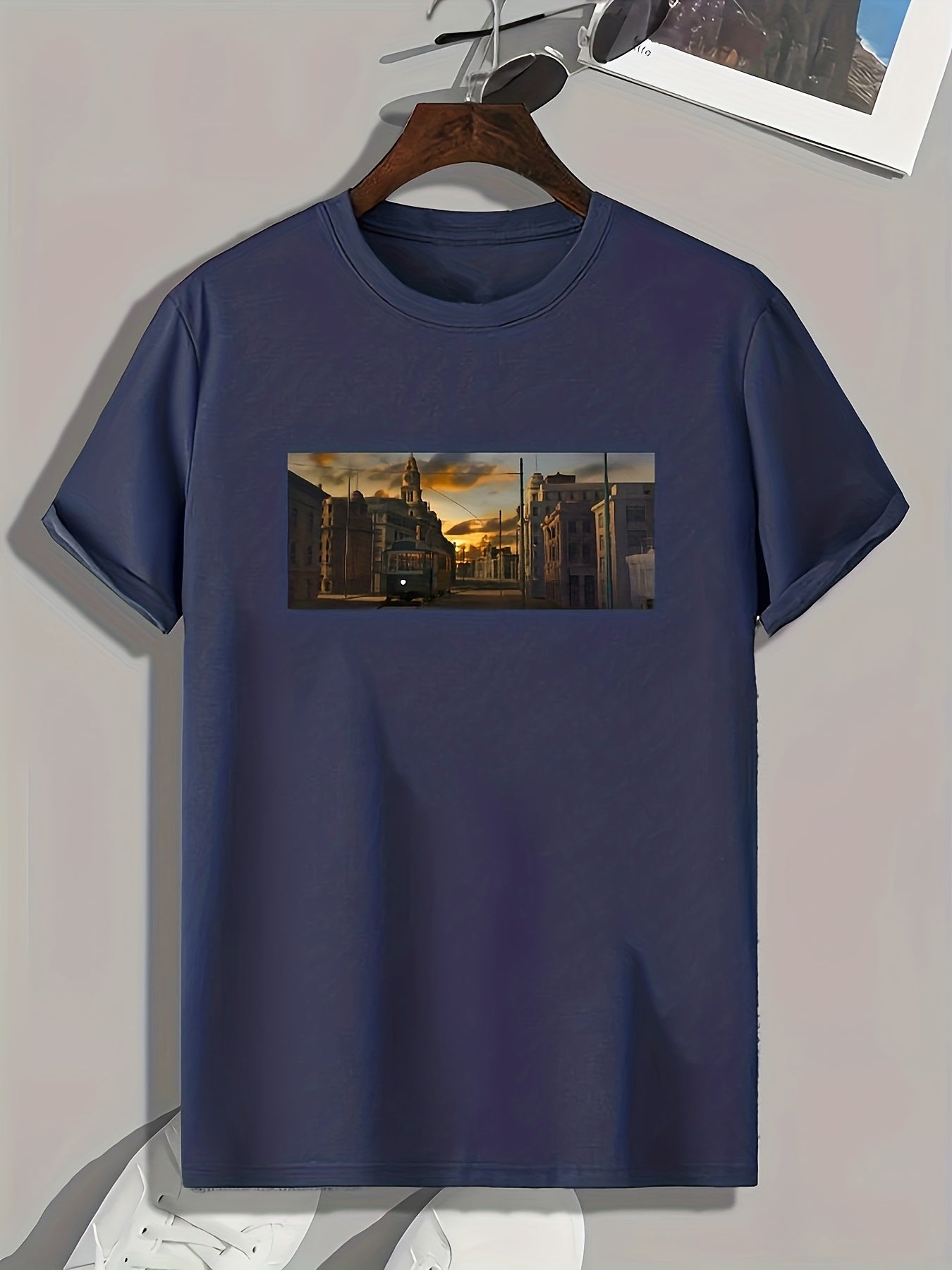 Street Painting Graphic Print Tee for Men