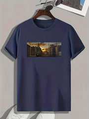 Street Painting Graphic Print Tee for Men