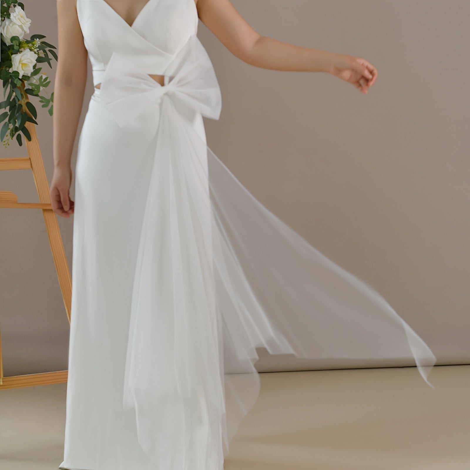 Large Bow Bride Veil Nylon Wedding Accessory Stylish Gowns Decor