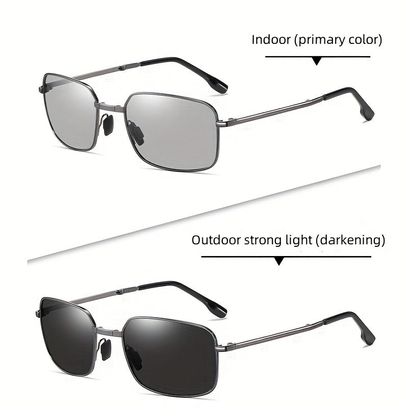 Men's Polarized Square Sunglasses for Holiday Party